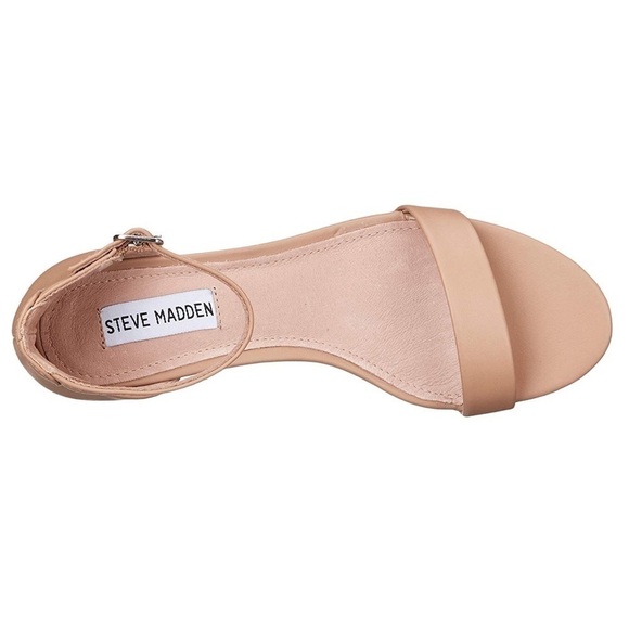 Steve Madden Irenee block heel ankle strap tan sandals Sz 10 faux leather - Picture 3 of 15